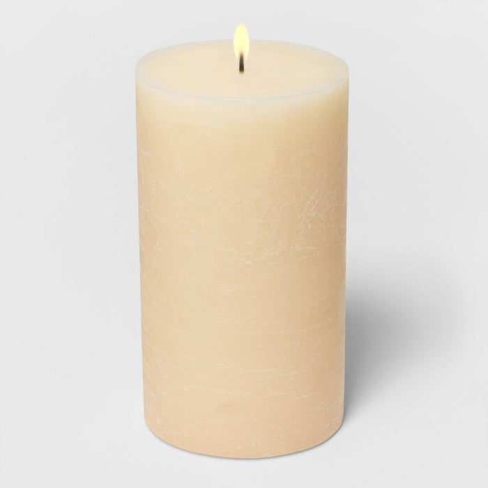 7" x 4" Pillar Vanilla Bean and Amber Candle - Threshold
