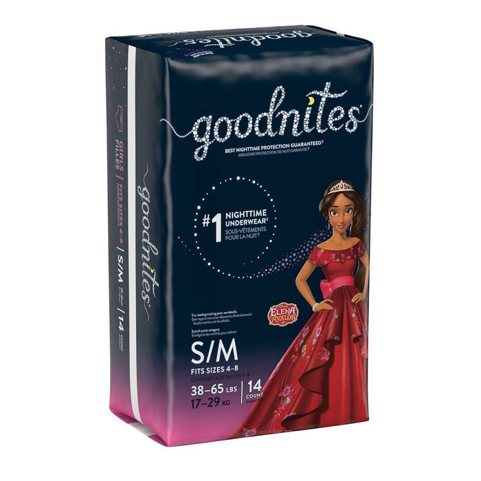 GoodNites Girls' Bedtime Bedwetting Underwear Jumbo Pack - Size S/M - 14ct
