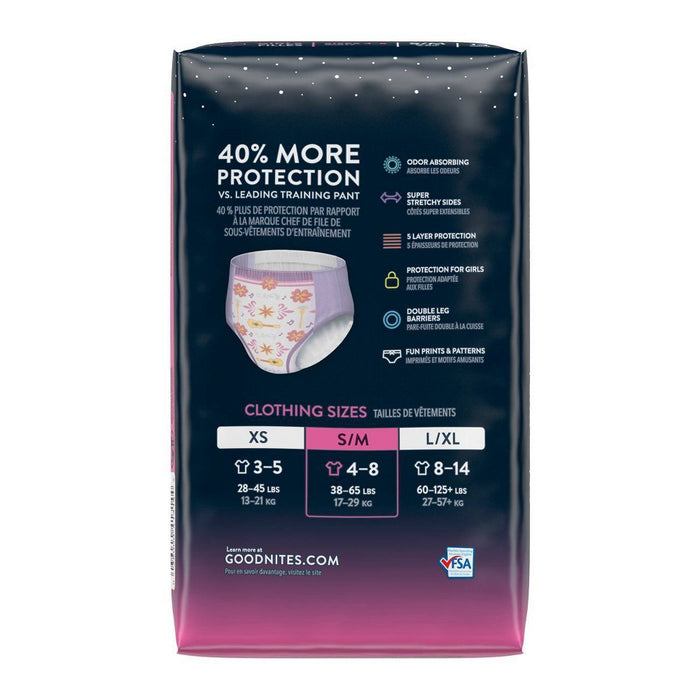 GoodNites Girls' Bedtime Bedwetting Underwear Jumbo Pack - Size S/M - 14ct