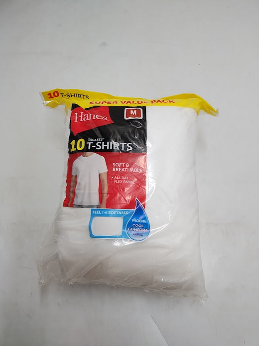 Hanes Men's Comfort Soft Super Value 10pk Crew Neck T-Shirt - White M