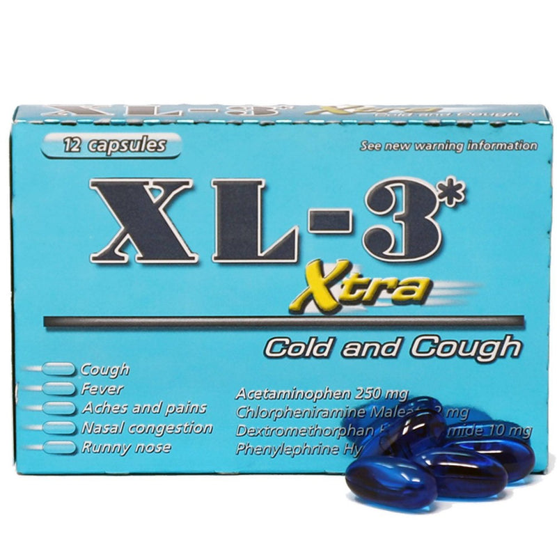 XL-3 Xtra Cold and Cough Capsules - 12ct