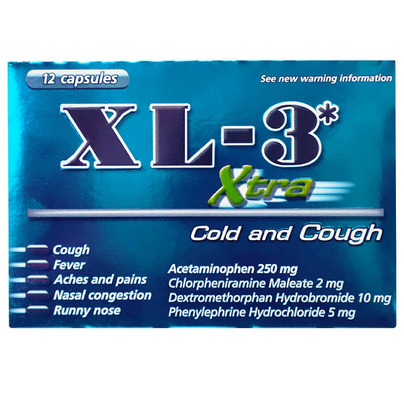 XL-3 Xtra Cold and Cough Capsules - 12ct