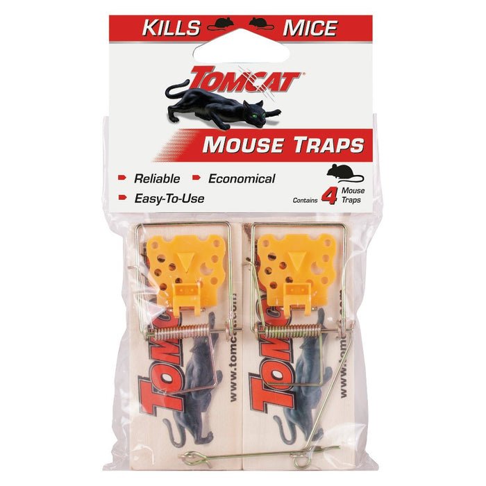 TomCat Wood Mouse Traps 4 ct