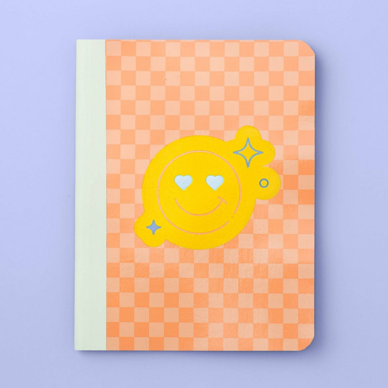 More Than Magic Girl Talk Peace Sign & Smile face Flocking Composition Book