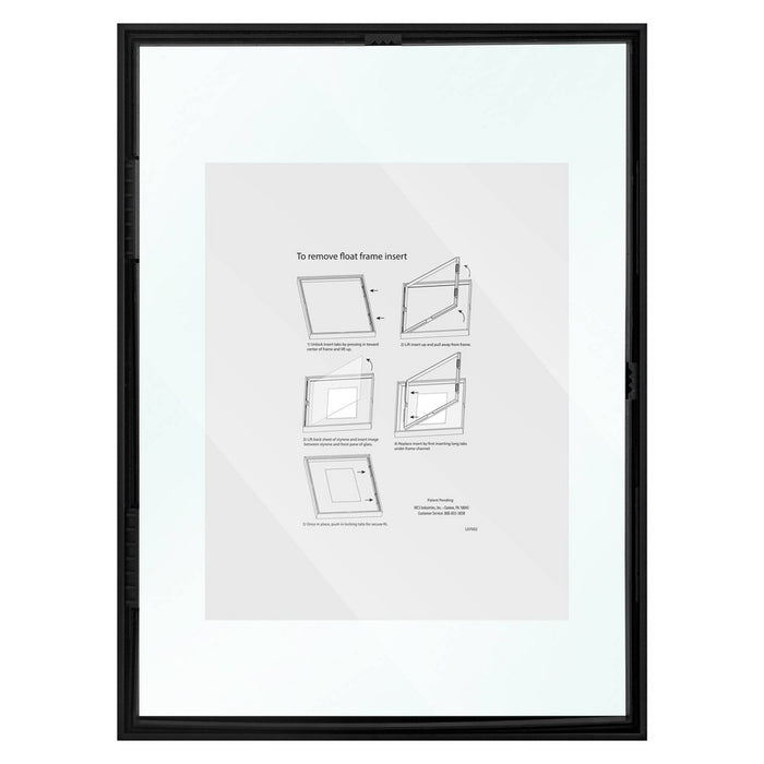11" x 15" Float Thin Metal Gallery Frame Black - Project 62