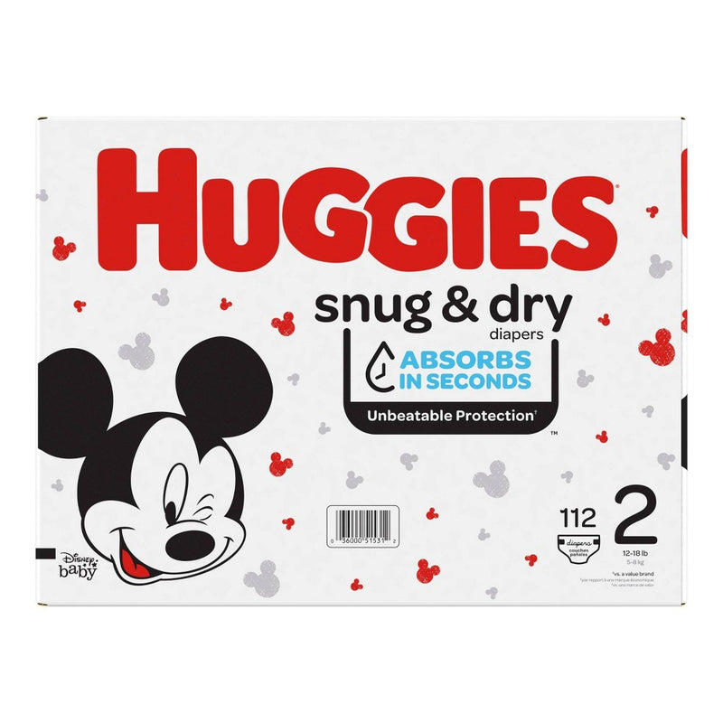 Huggies Snug & Dry Baby Disposable Diapers Super Pack - Size 2 - 112ct