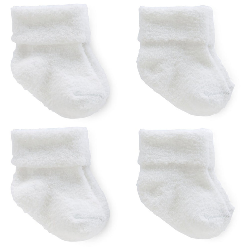 Baby 4pk Chenille Socks - Just One You made by carter's White 3-12M