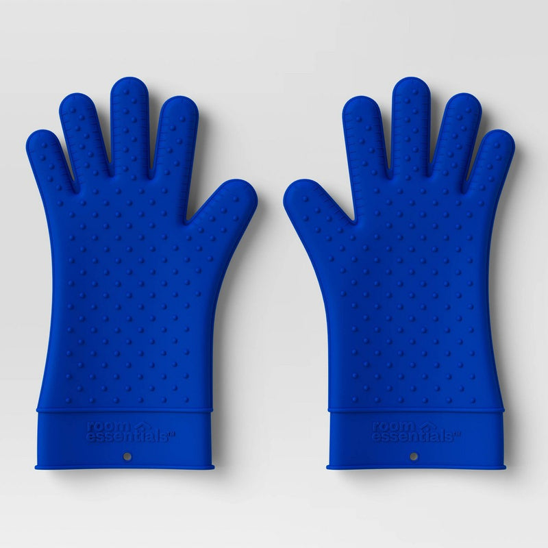Silicone Grill Gloves Blue - Room Essentials