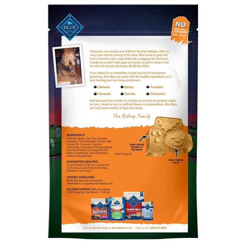 Blue Buffalo Pumpkin & Cinnamon Boo Bars Dog Treats - 8oz
