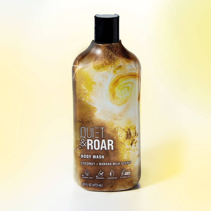 Quiet & Roar Coconut & Banana Body Wash made with Essential Oils-16 oz