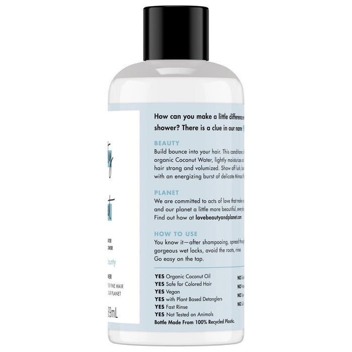 Love Beauty & Planet Coconut Water & Mimosa Flower Volume and Bounty Conditioner Travel Size - 3 fl oz