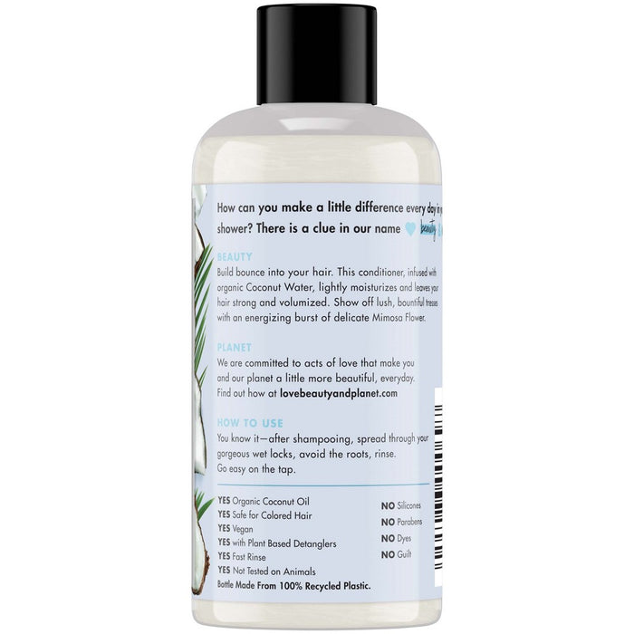Love Beauty & Planet Coconut Water & Mimosa Flower Volume and Bounty Conditioner Travel Size - 3 fl oz