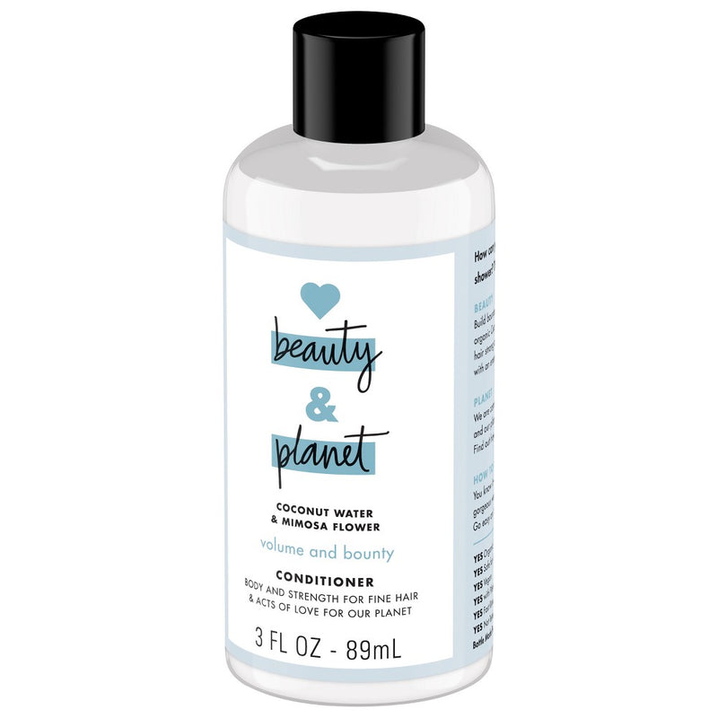 Love Beauty & Planet Coconut Water & Mimosa Flower Volume and Bounty Conditioner Travel Size - 3 fl oz