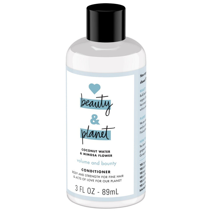 Love Beauty & Planet Coconut Water & Mimosa Flower Volume and Bounty Conditioner Travel Size - 3 fl oz