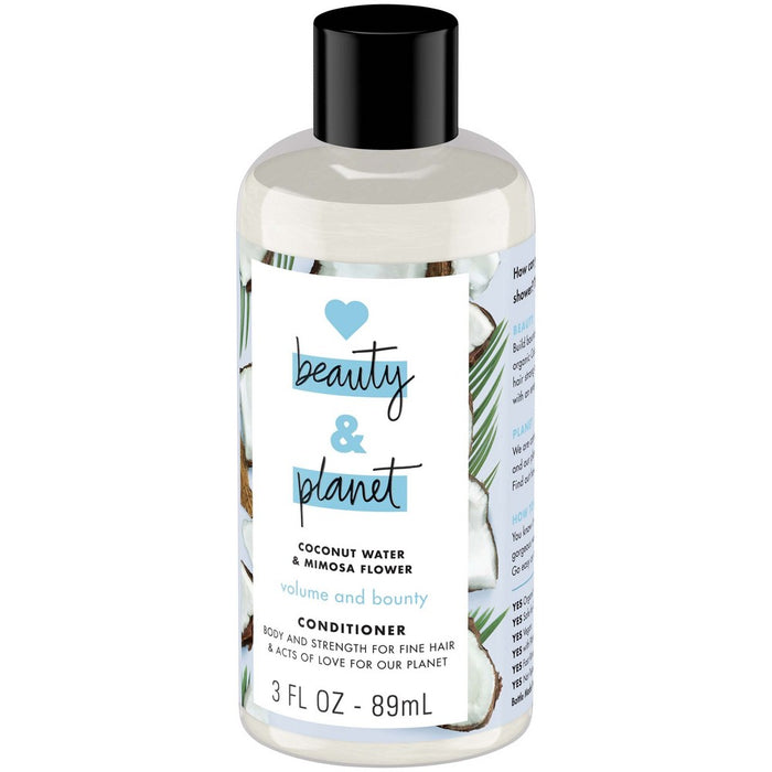 Love Beauty & Planet Coconut Water & Mimosa Flower Volume and Bounty Conditioner Travel Size - 3 fl oz