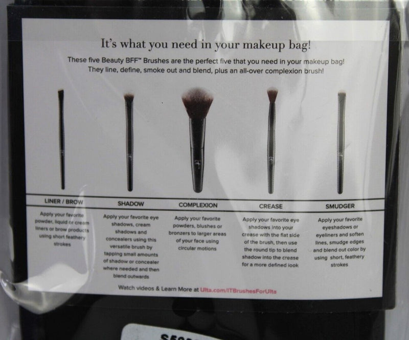 It Cosmetics Your Face & Eye Essentials 5pc Travel Brush Set
