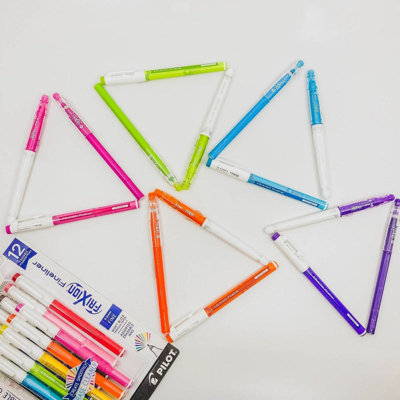 Pilot 12ct FriXion Fineliner Erasable Marker Pens Fine Point 0.6mm