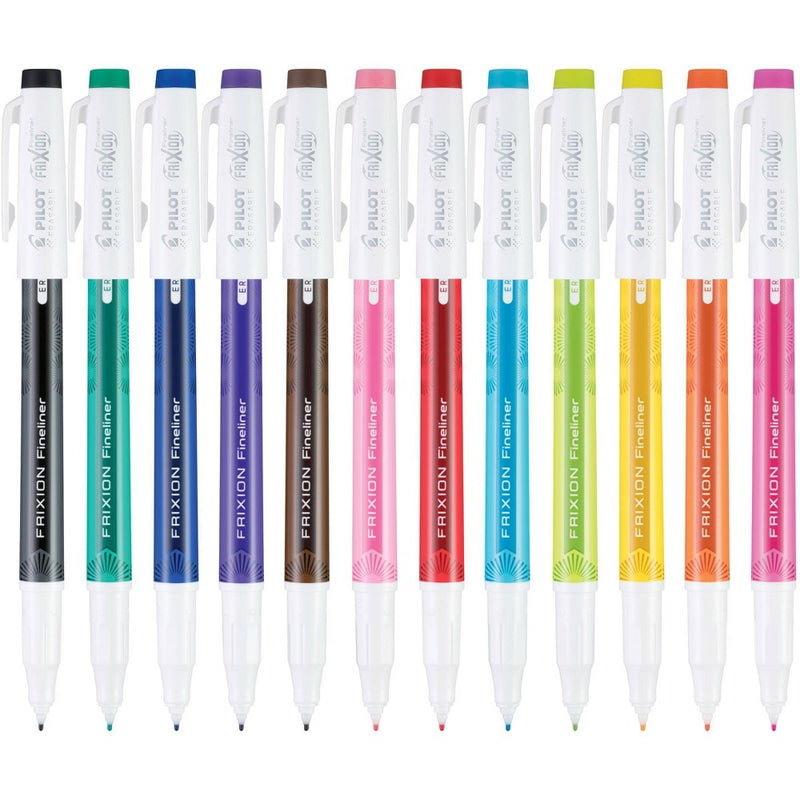 Pilot 12ct FriXion Fineliner Erasable Marker Pens Fine Point 0.6mm