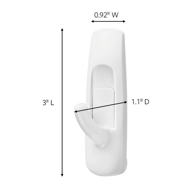Command 6 Hooks 12 Strips Medium Sized Utility Hooks Value Pack White