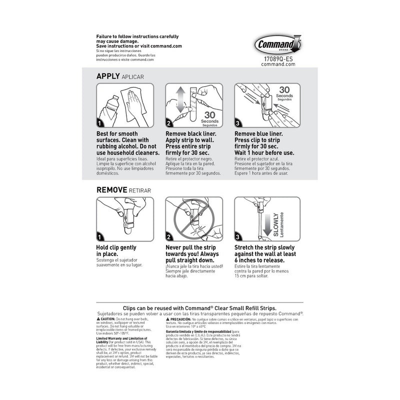 Command adjustable Picture Hanging Clips & Strips 17889Q-8ES