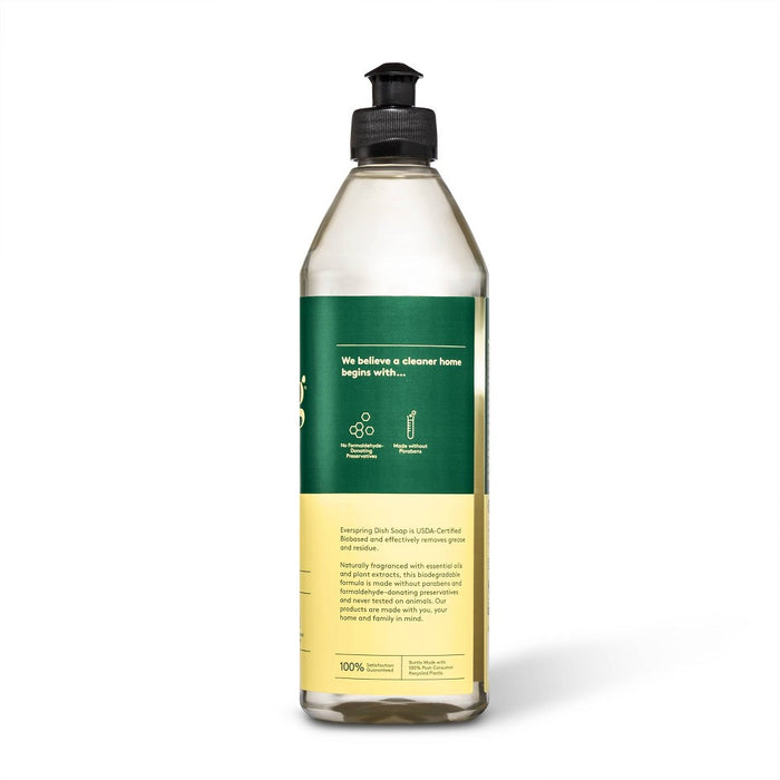 Lemon & Mint Liquid Dish Soap - 18 fl oz - Everspring