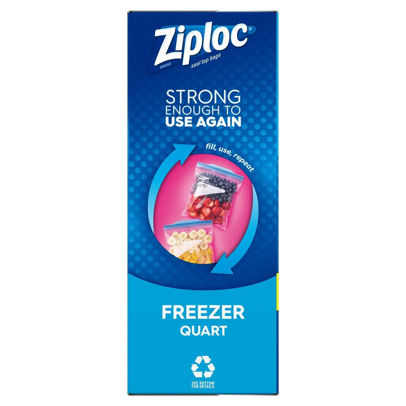Ziploc Freezer Quart Bags with Grip 'n Seal Technology - 38ct025700003816