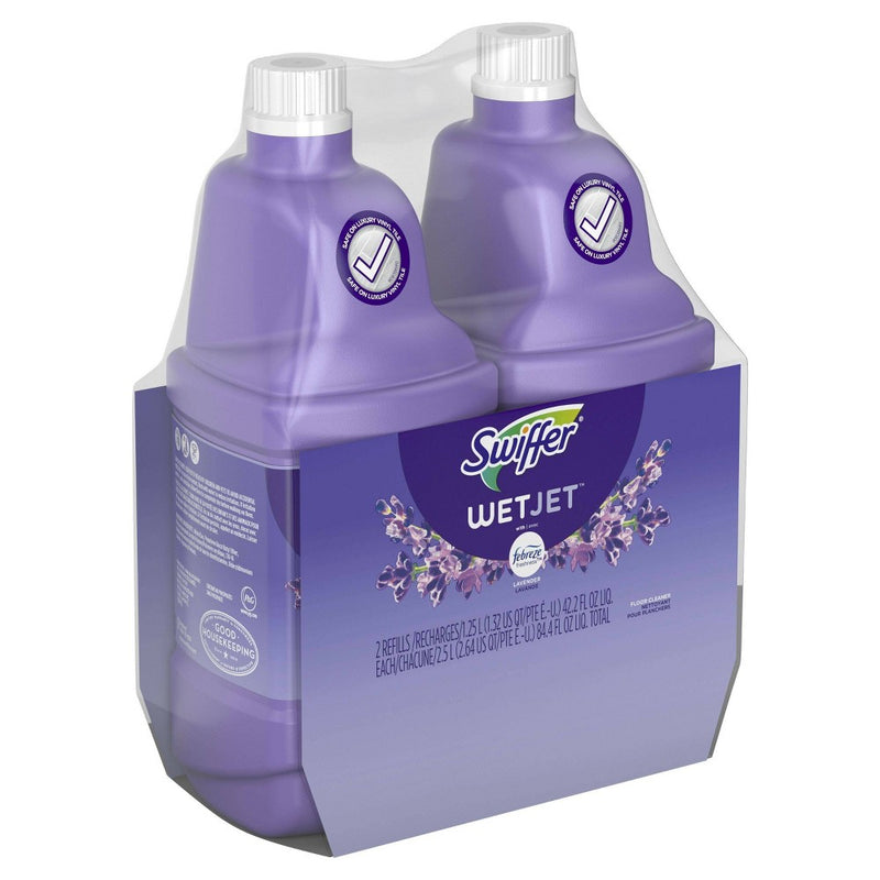 Swiffer WetJet Multi-Purpose Floor Cleaner Solution with Febreze Refill - Lavendar Vanilla and Comfort Scent - 2pk