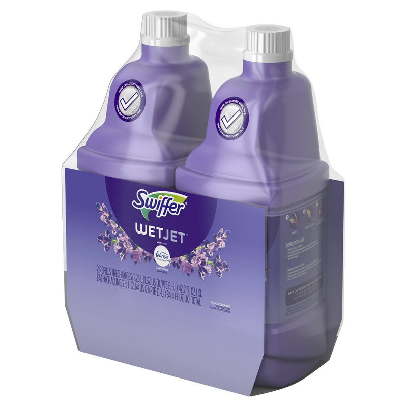 Swiffer WetJet Multi-Purpose Floor Cleaner Solution with Febreze Refill - Lavendar Vanilla and Comfort Scent - 2pk