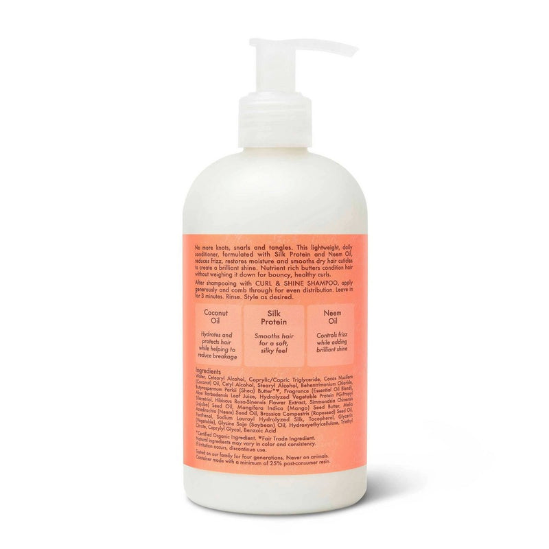 SheaMoisture Curl and Shine Conditioner for Thick Curly Hair Coconut and Hibiscus - 13 fl oz