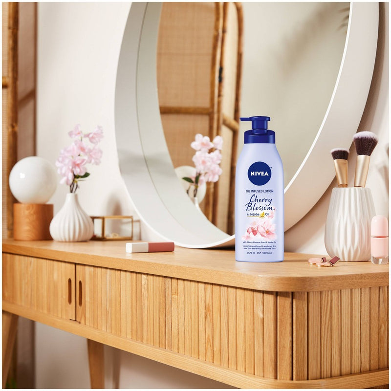 NIVEA Cherry Blossom and Jojoba Oil Infused Body Lotion - 16.9 fl oz