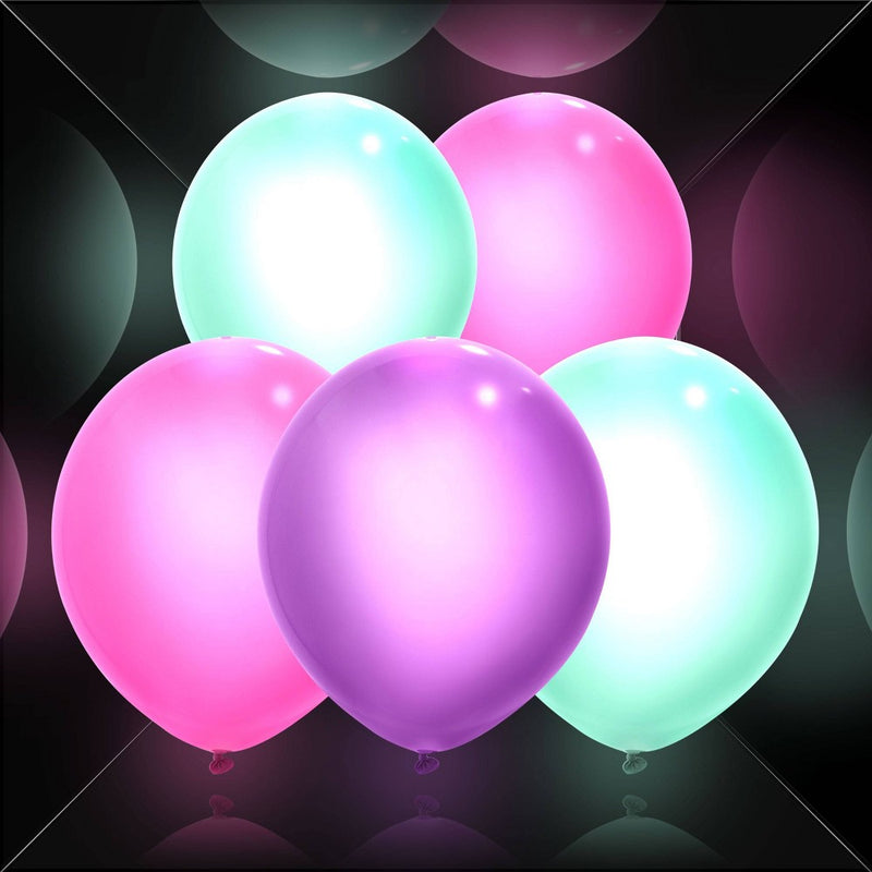 5ct illooms LED Light Up Mixed Solid Balloon