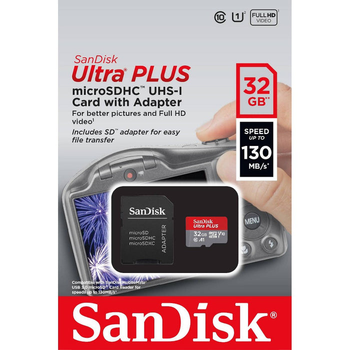 SanDisk Ultra PLUS 32GB microSD Memory Card