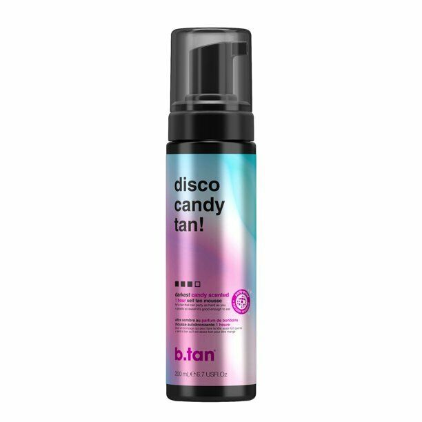 B.Tan Disco Candy Tan! Darkest Candy Scented 1 Hour Self Tan Mousse 6.7 FL.OZ.