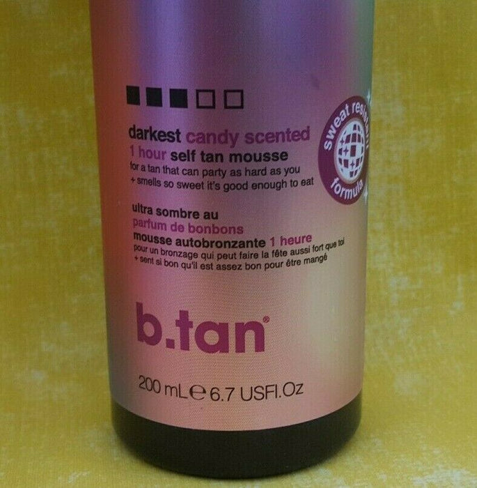 B.Tan Disco Candy Tan! Darkest Candy Scented 1 Hour Self Tan Mousse 6.7 FL.OZ.