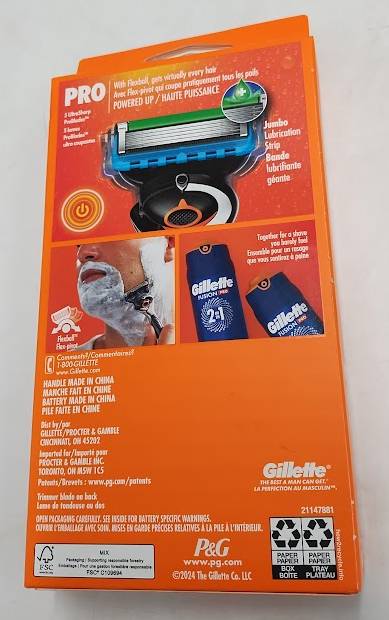 Gillette ProGlide Power Men's Razor + 1 Blade Refill