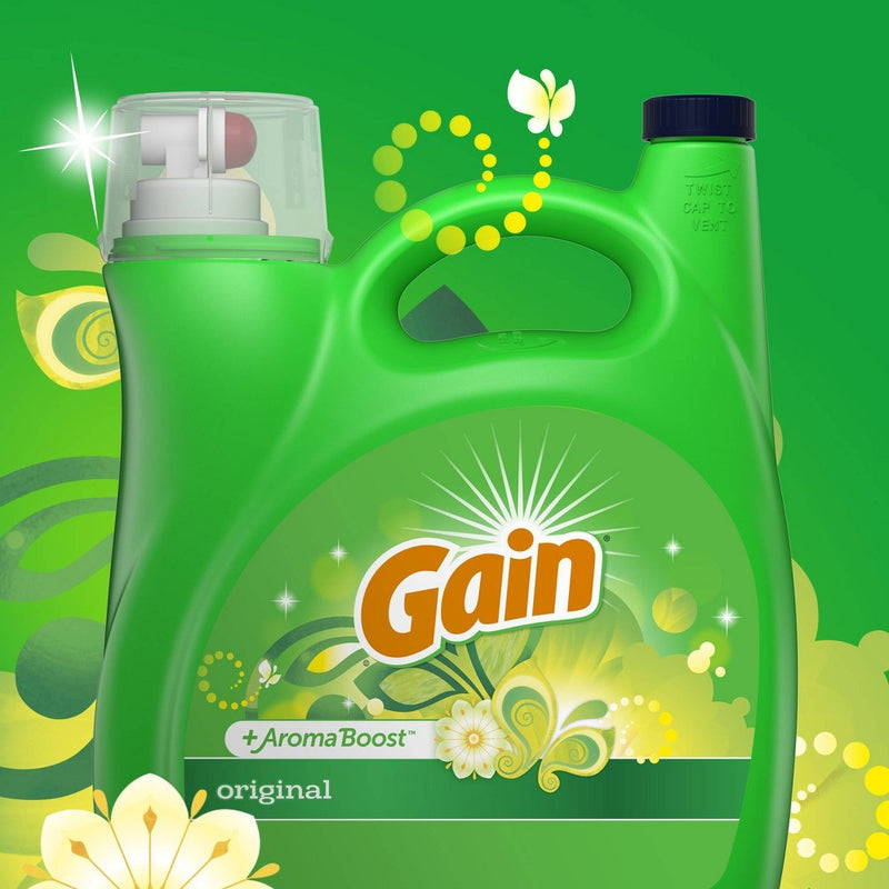 Gain + Aroma Boost Original Scent HE Compatible Liquid Laundry Detergent - 154 fl oz