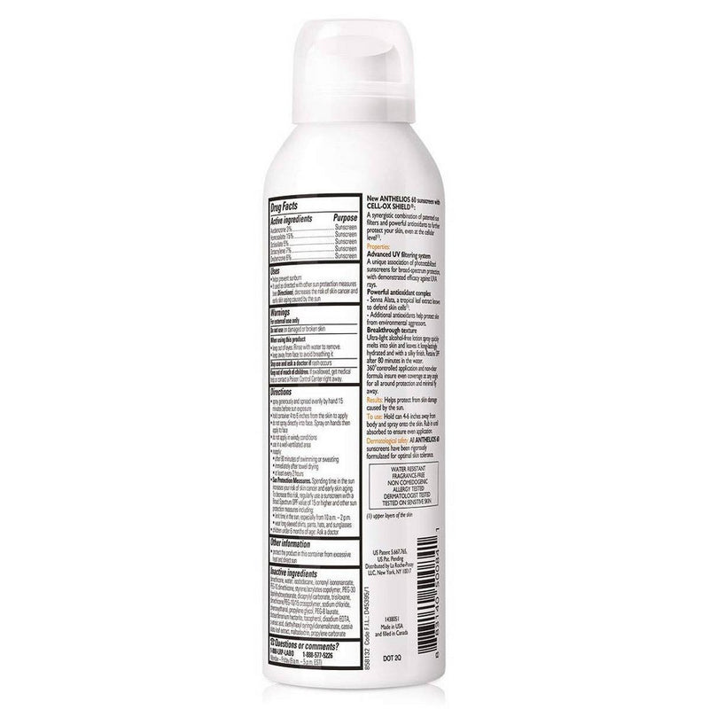 La Roche Posay Anthelios Ultra Light Sunscreen Spray Lotion- SPF 60-EXP 00/00/00
