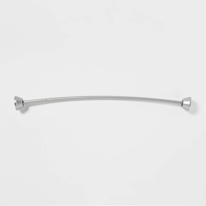 72" Tapered End Cap Curved Aluminum Shower Curtain Rod Tension or Permanent Mount - Made By Design (LOCAL PICKUP ONLY)