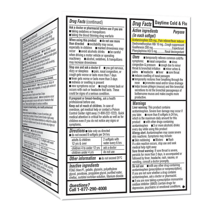 Day/Night Cold & Flu Combo Severe Softgels - 24ct - up & up