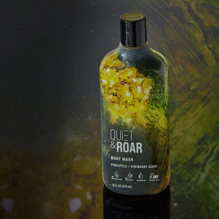 Quiet & Roar Pineapple & Kiwi Body Wash made with Essential Oils-16 oz