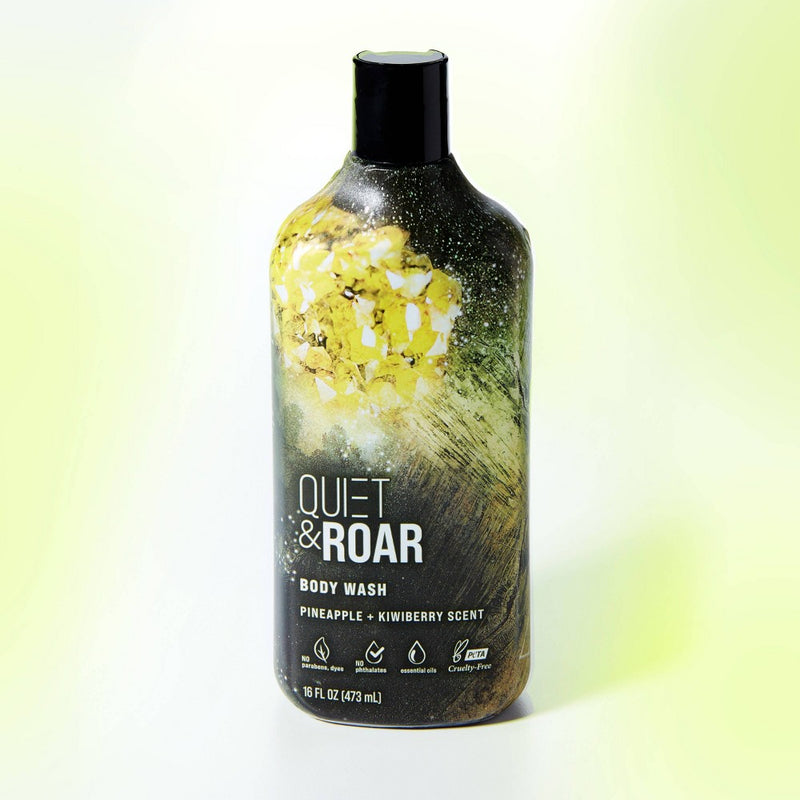 Quiet & Roar Pineapple & Kiwi Body Wash made with Essential Oils-16 oz