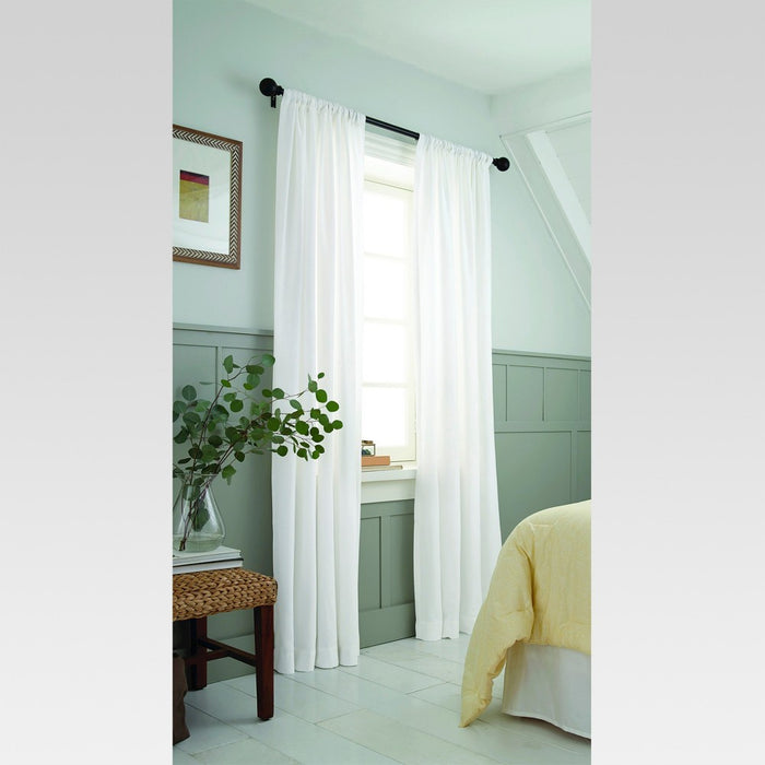 95"x54" Farrah Curtain Panel White - Threshold