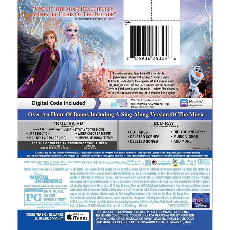 Frozen II (Target Exclusive) (4K/UHD) *ADD 3 TO YOUR CART & 1 IS FREE!*