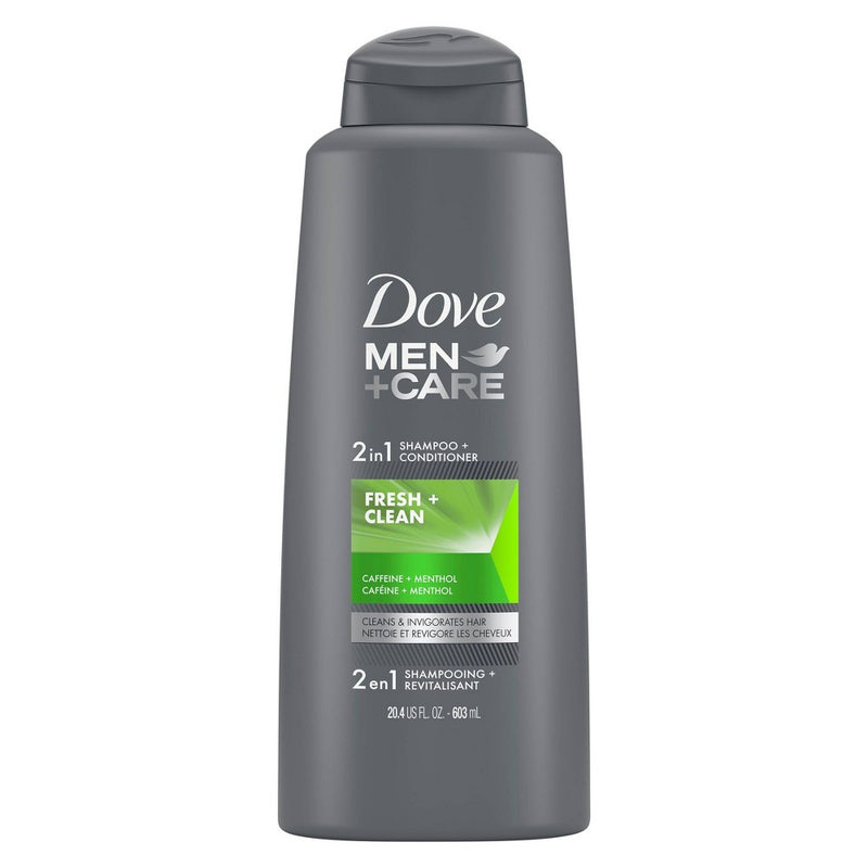 Dove Men+Care Fortifying 2-in-1 Shampoo and Conditioner for Normal to Oily Hair Fresh and Clean with Caffeine - 20.4 fl oz