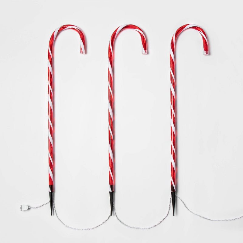 3ct/28in Candy Cane Path Lights - Wondershop (LOCAL PICKUP ONLY)