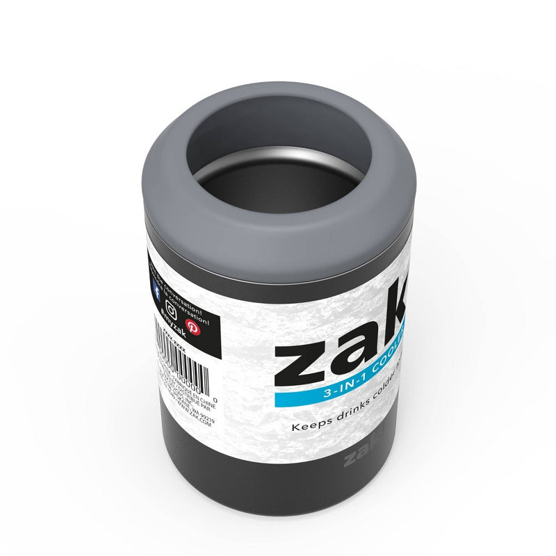 Zak! Designs 12.5oz Stainless Steel Insulated Can Cooler - Black