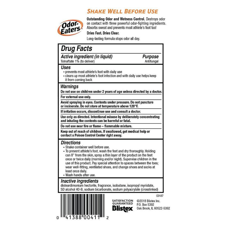 Odor-Eaters Foot Spray - 4oz