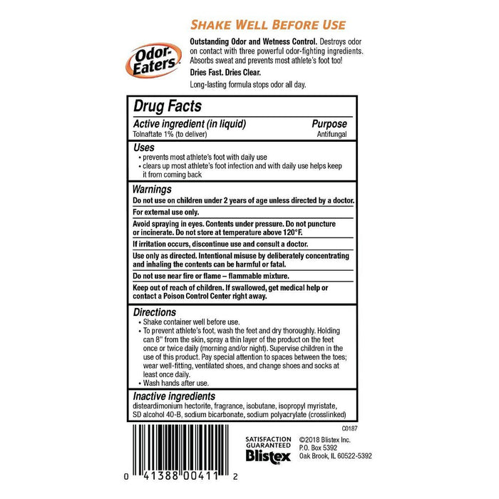 Odor-Eaters Foot Spray - 4oz