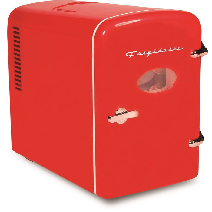 Frigidaire 6-Can Mini Retro Beverage Fridge - Red