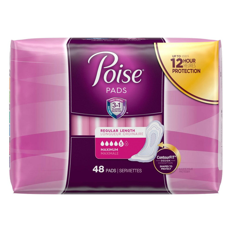 Poise Postpartum Incontinence Pads - Maximum Absorbency - Regular - 48ct
